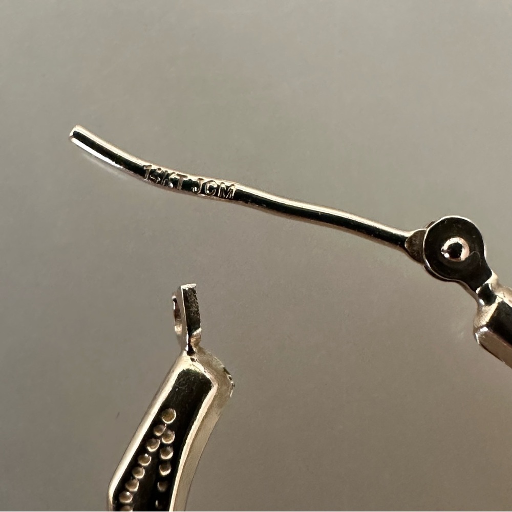 14k Solid Gold Hoop Earrings - Picture 8 of 16